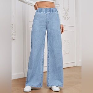 SHEIN Light Blue Flare Jeans
